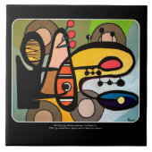 「世紀半ばモダン抽象芸術絵を描く機械」の タイル (正面)