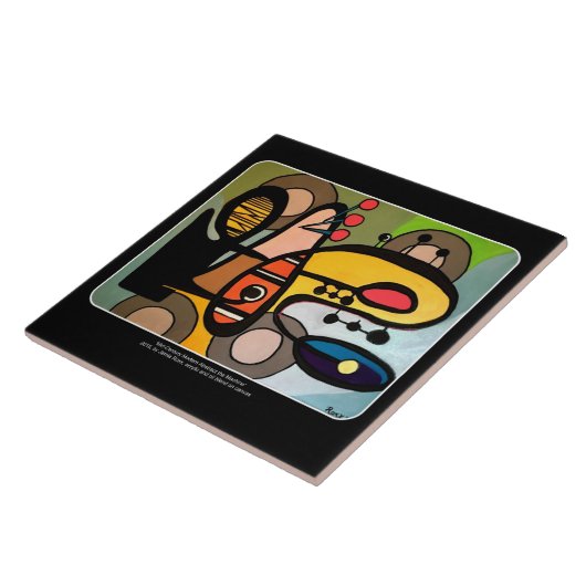 「世紀半ばモダン抽象芸術絵を描く機械」の タイル (側面)