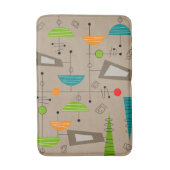 世紀半ば原子時代のデザインのバス・マット バスマット (正面縦)