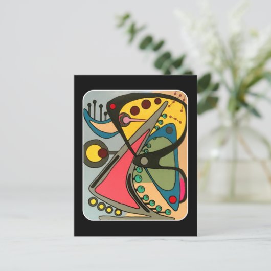 世紀半ば抽象芸術の話絵画し人のA ポストカード (スタンド正面)