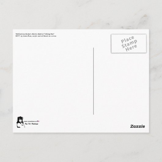 世紀半ば抽象芸術の話絵画し人のA ポストカード (裏面)