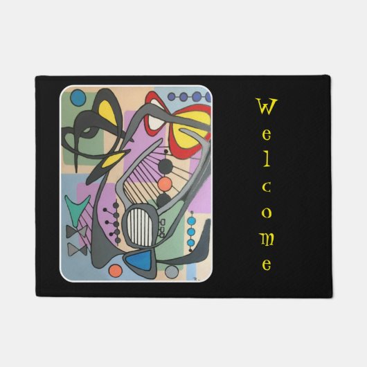 「世紀半ばaで絵を描くモダンなくも歌」の ドアマット (正面)