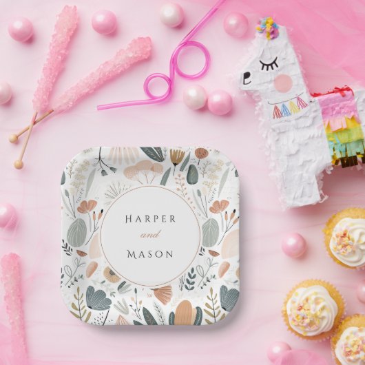 世紀半インスパイアば結婚の ペーパープレート (パーティー)