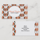 世紀半スタイリッシュばパターン（の模様が）ある 名刺 (正面/裏面)