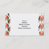 世紀半スタイリッシュばパターン（の模様が）ある 名刺 (裏面)