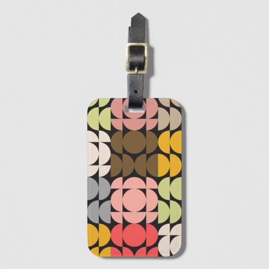 世紀半モダンばの人目を引くデザイン ラゲッジタグ (正面縦)