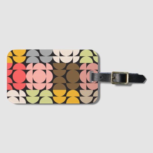世紀半モダンばの人目を引くデザイン ラゲッジタグ (正面横)