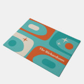 世紀半モダンばの原子パーソナライズされた束 ドアマット (アングル)