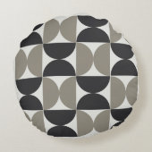 世紀半モダンばの灰色と砲金 ラウンドクッション (裏面)