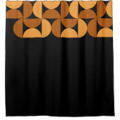 世紀半モダンばの焼け粘土とモカ シャワーカーテン (正面)