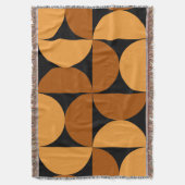 世紀半モダンばの焼け粘土とモカ スローブランケット (正面縦)