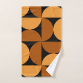 世紀半モダンばの焼け粘土とモカ バスタオルセット (ハンドタオル)