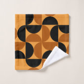 世紀半モダンばの焼け粘土とモカ バスタオルセット (ウォッシュタオル)