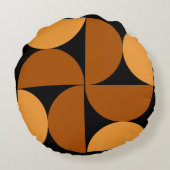 世紀半モダンばの焼け粘土とモカ ラウンドクッション (裏面)