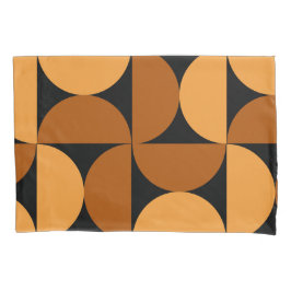 世紀半モダンばの焼け粘土とモカ 枕カバー