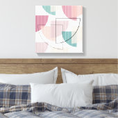 世紀半モダンばカラフル キャンバスプリント (インサイチュ (寝室))