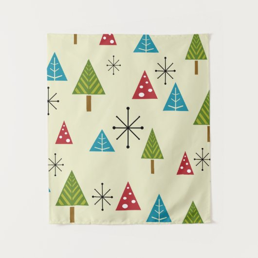 世紀半モダンばクリスマスツリー タペストリー (正面)