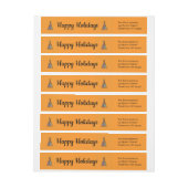 世紀半モダンばクリスマスツリー ラップアラウンドラベル (シート)