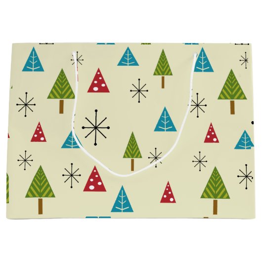 世紀半モダンばクリスマスツリー ラージペーパーバッグ (正面)
