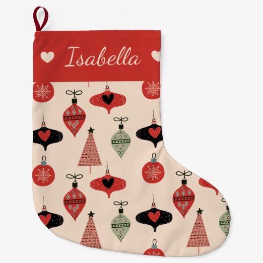 世紀半モダンばクリスマス ラージクリスマスストッキング (正面)