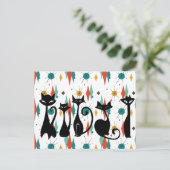 世紀半モダンばクールの黒猫 ポストカード (スタンド正面)