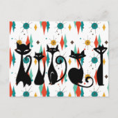 世紀半モダンばクールの黒猫 ポストカード (正面)