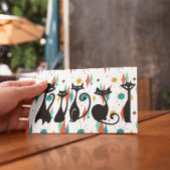 世紀半モダンばクールの黒猫 ポストカード