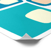 世紀半モダンばファンキーの幾何形状 ポスター (角)