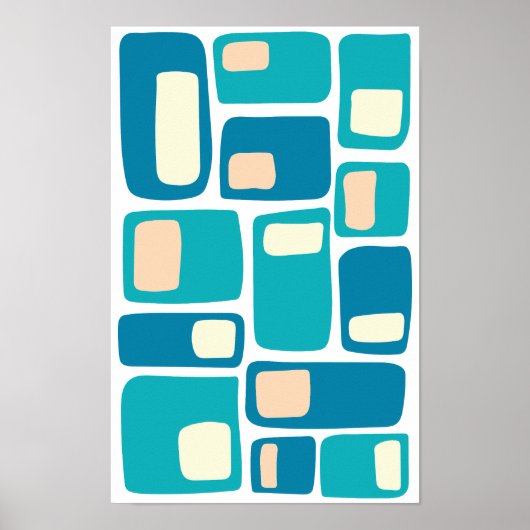 世紀半モダンばファンキーの幾何形状 ポスター (正面)