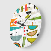 世紀半モダンば半楕円35 ラージ壁時計 (傾斜)