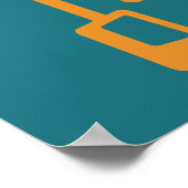 世紀半モダンば原子ファンキーブロック ポスター (角)