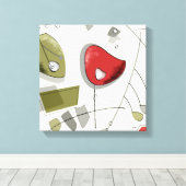 世紀半モダンば原子力携帯電話 キャンバスプリント (インサイチュ (ウッドフロア))