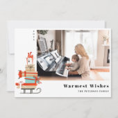 世紀半モダンば図解入りの、写真付きののクリスマス シーズンカード (正面)