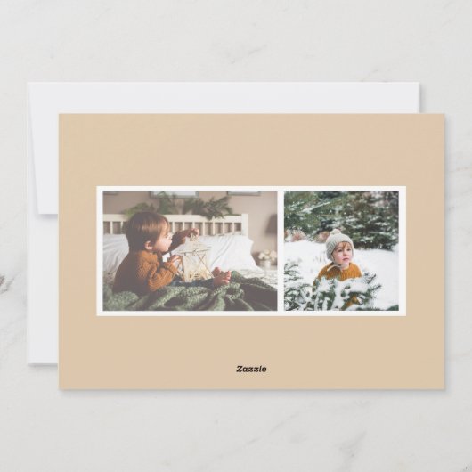 世紀半モダンば図解入りの、写真付きののクリスマス シーズンカード (裏面)