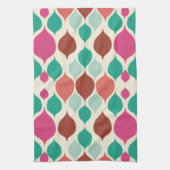 世紀半モダンば幾何カラフル物 キッチンタオル (縦)