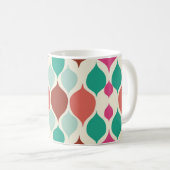 世紀半モダンば幾何カラフル物 コーヒーマグカップ (正面右)