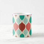 世紀半モダンば幾何カラフル物 コーヒーマグカップ (中央)