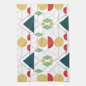 世紀半モダンば幾何カラフル キッチンタオル (縦)