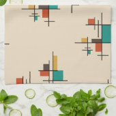 世紀半モダンば幾何カラフル キッチンタオル (折り畳み)