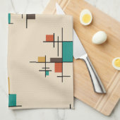 世紀半モダンば幾何カラフル キッチンタオル (四つ折り)