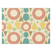 世紀半モダンば幾何カラフル テーブルクロス (正面(横))