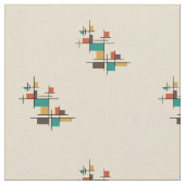 世紀半モダンば幾何カラフル ファブリック (クローズアップ)