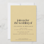 世紀半モダンば幾何学茶色タン結婚ズ 招待状 (正面)