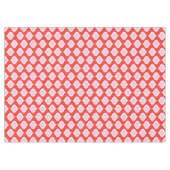 世紀半モダンば幾何学赤桃色 テーブルクロス (正面(横))