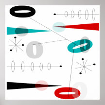 世紀半モダンば抽象芸術ポスター#40