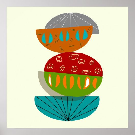 世紀半モダンば抽象芸術ポスター#54 ポスター (正面)