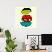 世紀半モダンば抽象芸術ポスター#56 ポスター (ホームオフィス)