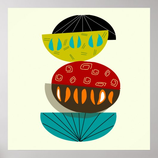 世紀半モダンば抽象芸術ポスター#56 ポスター (正面)