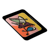 「世紀半モダンば抽象芸術、蝶絵画」 マグネット (右側)