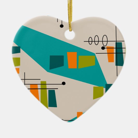 世紀半モダンば抽象芸術#55 セラミックオーナメント (正面)